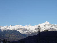 Snowcapped mountains at Chamonix